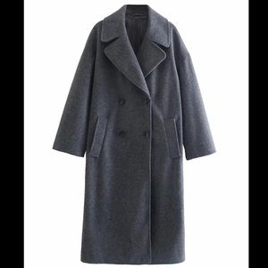 NWOT Oversized grey coat S/M